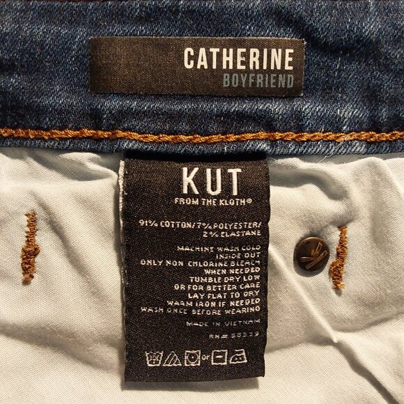 Kut from the Kloth Catherine Boyfriend High-Rise Crop Jean Great Condition - 22W - Picture 10 of 10